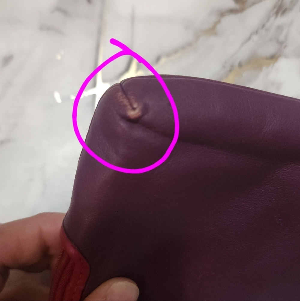 🌷Vintage Coach Daisy Leather Double Wallet / Wrislet in Magenta and Purple🌷 - Picture 15 of 15